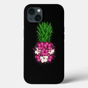Tropical Hibiscus Hawaiian Pineapple Aloha Hawaii  iPhone 13 Case