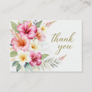 Tropical Hibiscus Hawaiian  Thank You Card