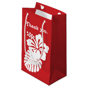 Tropical Hibiscus in Cherry Gift Bag