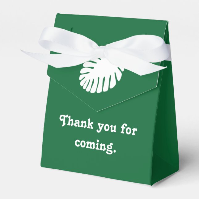 Tropical Hibiscus in Green Favour Box (Front Side)