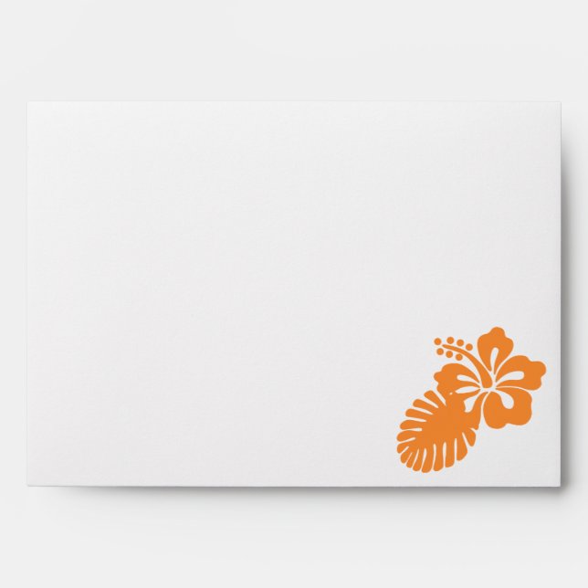 Tropical Hibiscus in Orange Envelopes (Front)
