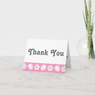 Tropical Hibiscus in Petal Pink Thank You Card