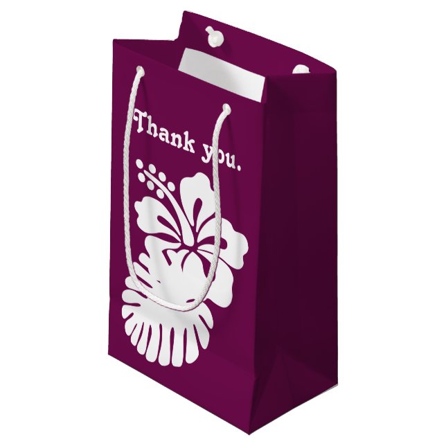 Tropical Hibiscus in Wine Gift Bag (Front Angled)