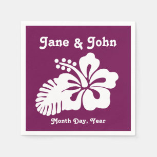Tropical Hibiscus in Wine Napkins