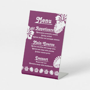 Tropical Hibiscus in Wine Pedestal Sign