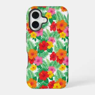 Tropical Hibiscus Paradise   Vibrant Summer Floral iPhone 16 Case
