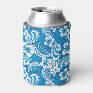 Tropical Hibiscus Pattern Can Cooler