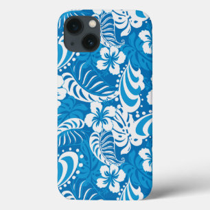 Tropical Hibiscus Pattern iPhone 13 Case