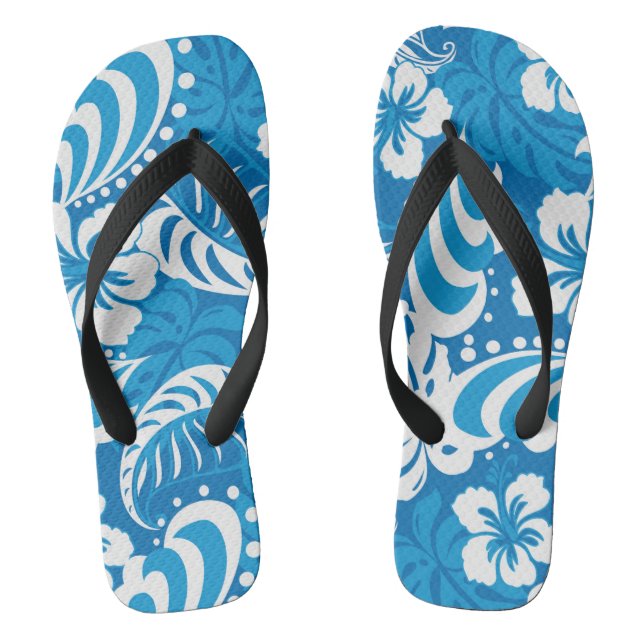 Tropical Hibiscus Pattern Jandals (Footbed)
