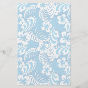 Tropical Hibiscus Pattern Stationery