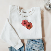 Tropical hibiscus pattern