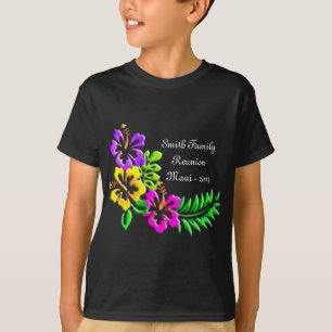 Tropical Hibiscus Pattern T-Shirt