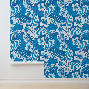 Tropical Hibiscus Pattern Wallpaper
