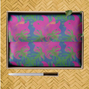 Tropical Hibiscus Philodendron Tissue Paper