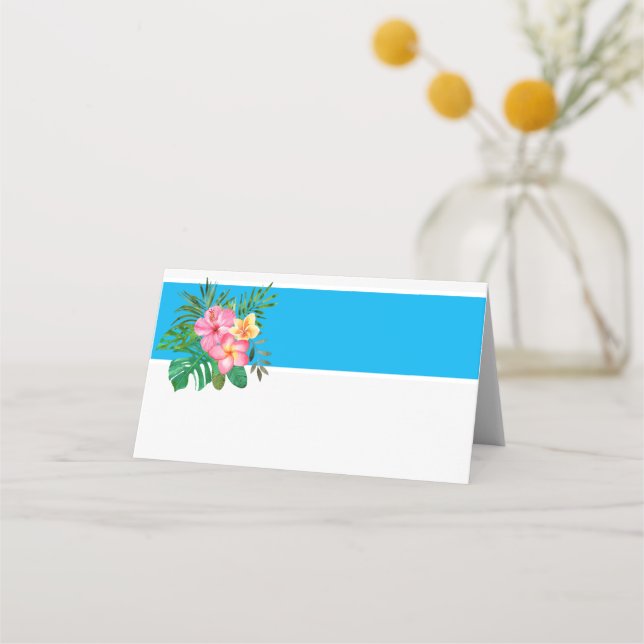 Tropical Hibiscus Place Card (Front)