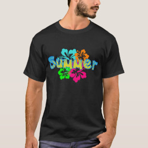 tropical hibiscus summer t-shirt