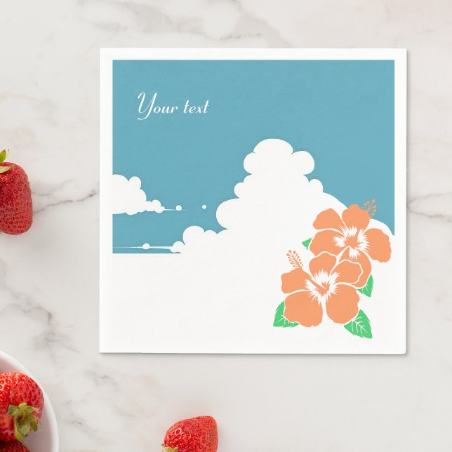 Tropical Hibiscus Summer Wedding  Napkin (Creator Uploaded)