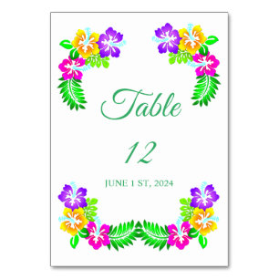 Tropical Hibiscus Thunder_Cove Table Number