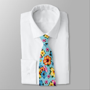 Tropical Hibiscus Tie