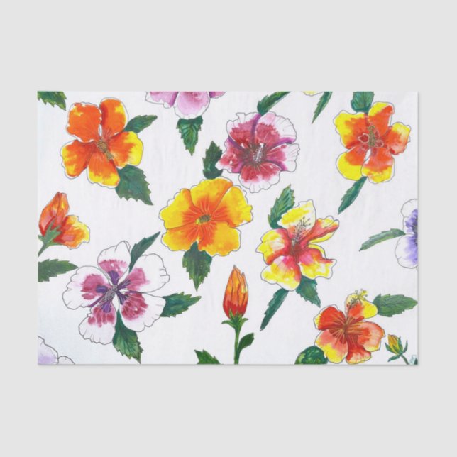 Tropical Hibiscus Tissue Paper (Front)