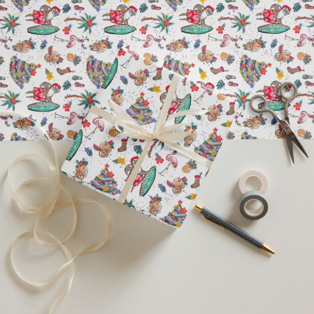 Tropical Holiday Christmas Wrapping Paper (Creator Uploaded)