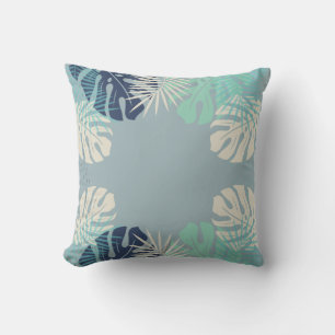 Tropical Holiday Leaves Vector Illustration Art Cushion