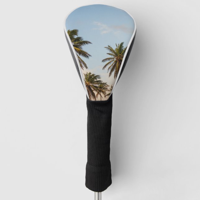 Tropical Holiday Palm Trees Golf Head Cover (Front)