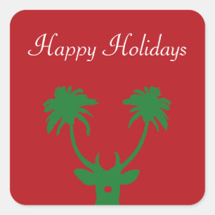 Tropical Holiday Square Sticker