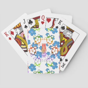 Tropical Honu And Tikis Playing Cards