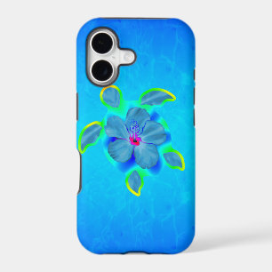 Tropical Honu Turtle and Hibiscus