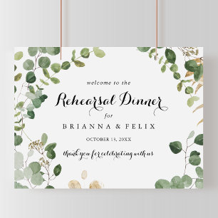 Tropical Horizontal Rehearsal Dinner Welcome Sign