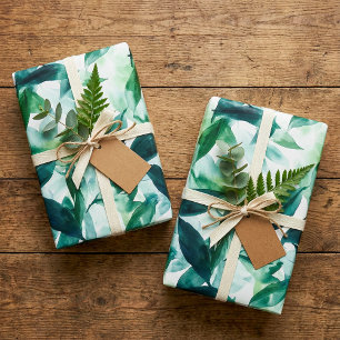 Tropical house plant Leaf Watercolor Wrapping Paper