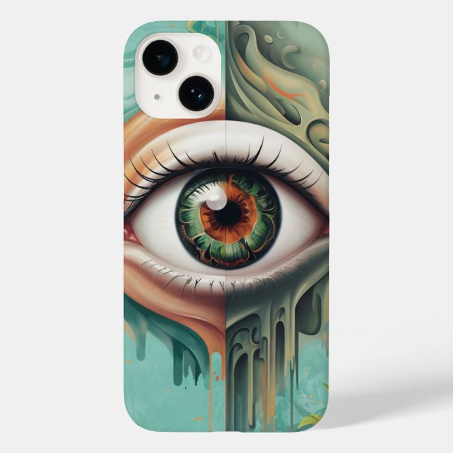 Tropical Human Eye iPhone 14 Case (Back)
