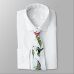 Tropical Hummingbird Birds Orchid Flowers Tie<br><div class="desc">Gorgeous collage of vintage fine art of tropical exotic Hummingbird Birds and Orchid and other Flowers and Leaves   is on this Necktie.  Image is public domain due to expired copyright. Collage is by me.</div>