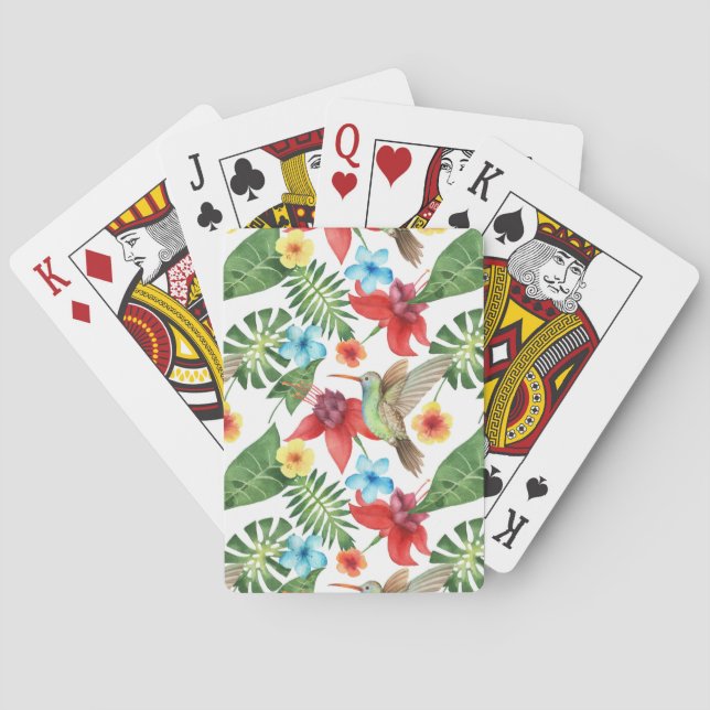 Tropical Hummingbird Playing Cards (Back)