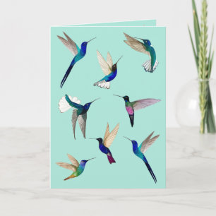 Tropical Hummingbirds Card