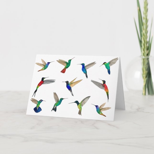 Tropical Hummingbirds Card (Front)