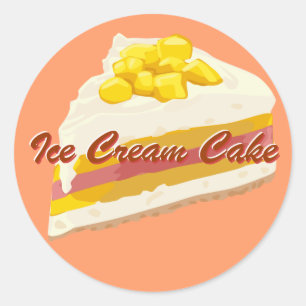 Tropical Ice Cream Cake Stickers