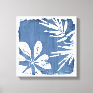 Tropical Indigo Impressions - Tropical Greenery Canvas Print