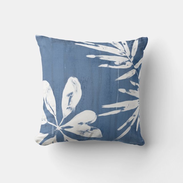 Tropical Indigo Impressions - Tropical Greenery Cushion (Front)
