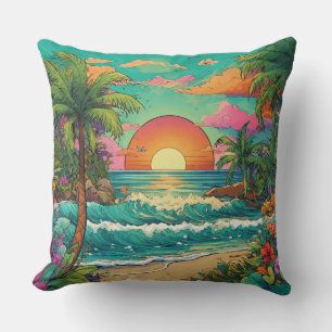Tropical Ink Comfort: Sailor Jerry-Inspired Pillow
