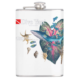 Tropical Invitation Hip Flask