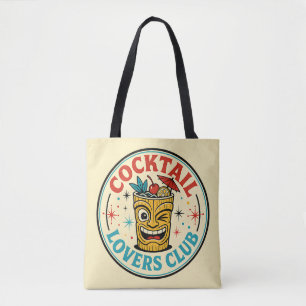 Tropical Island Bar Retro Design Tote Bag