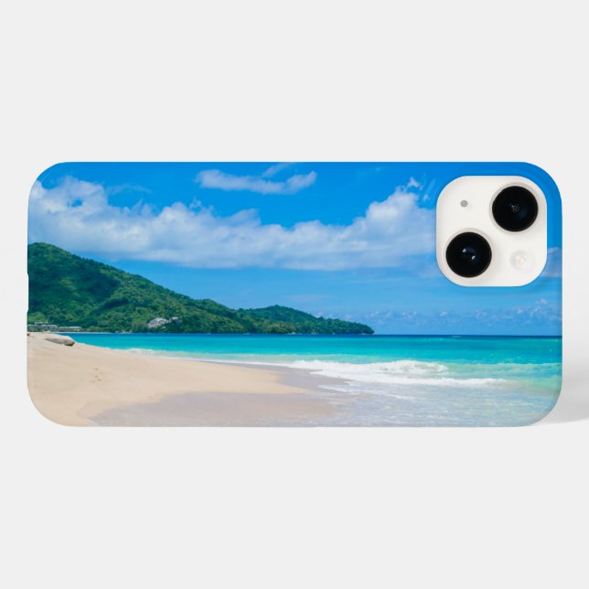 Tropical Island Beach, Blue Sky Case-Mate iPhone Case (Back (Horizontal))