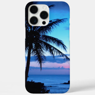 Tropical Island Beach Ocean Pink Blue Sunset Photo iPhone 16 Pro Max Case