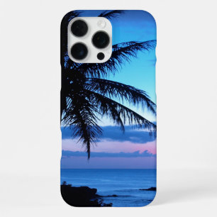 Tropical Island Beach Ocean Pink Blue Sunset Photo iPhone 16 Pro Max Case