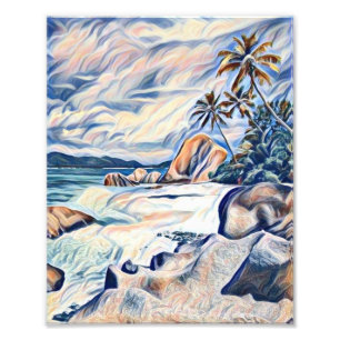 Tropical  island Beach Photo Enlargement Print