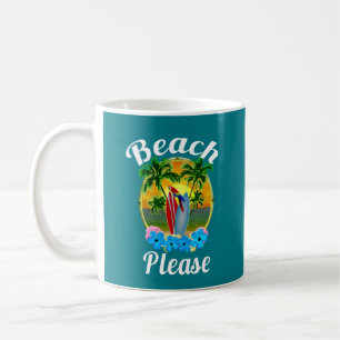 Tropical Island Beach Please Coffee Mug