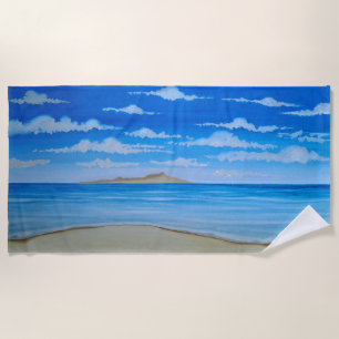 Tropical Island  Beach Towel