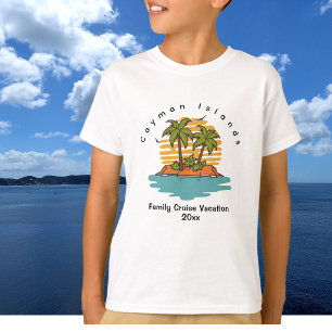 Tropical Island Cruise  Orange Personalize T-Shirt